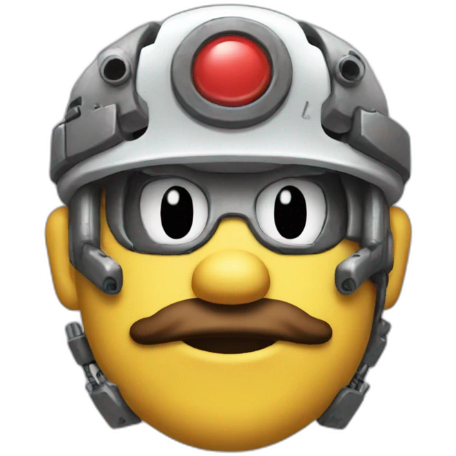 Cyborg Mario emoji emoji