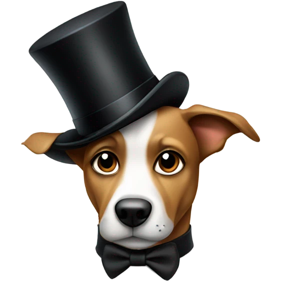 Dog with a top hat emoji