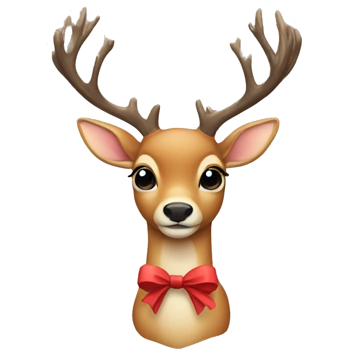 Deer with bow  emoji