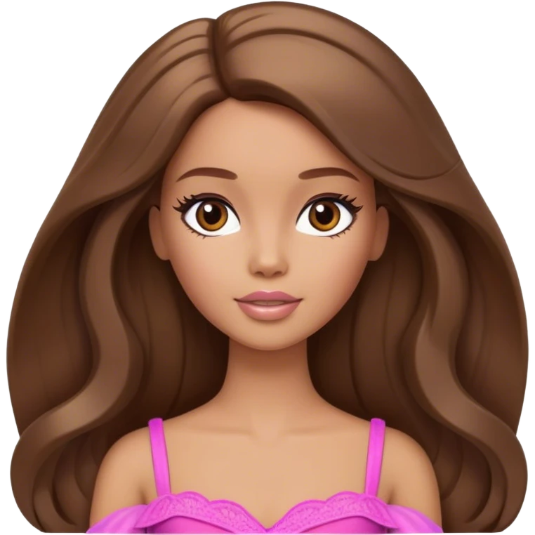brown barbie brown hair long emoji