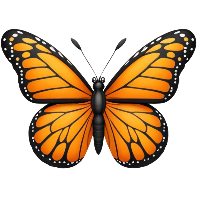 Monarch butterfly emoji