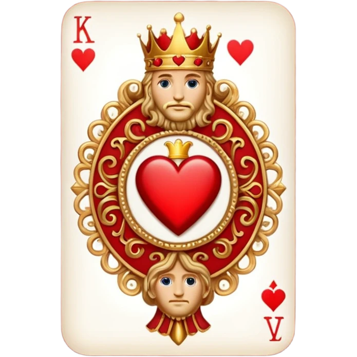King of Hearts solitary  with out the card only the symbols emoji