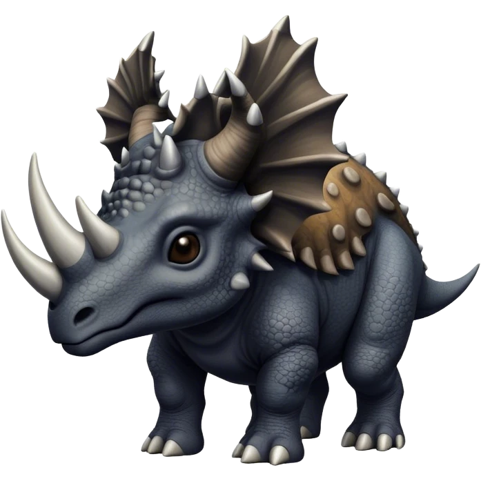 Black triceratops  emoji