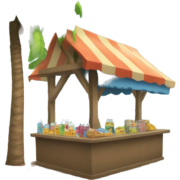 Shop “PalmBar” on the beach emoji