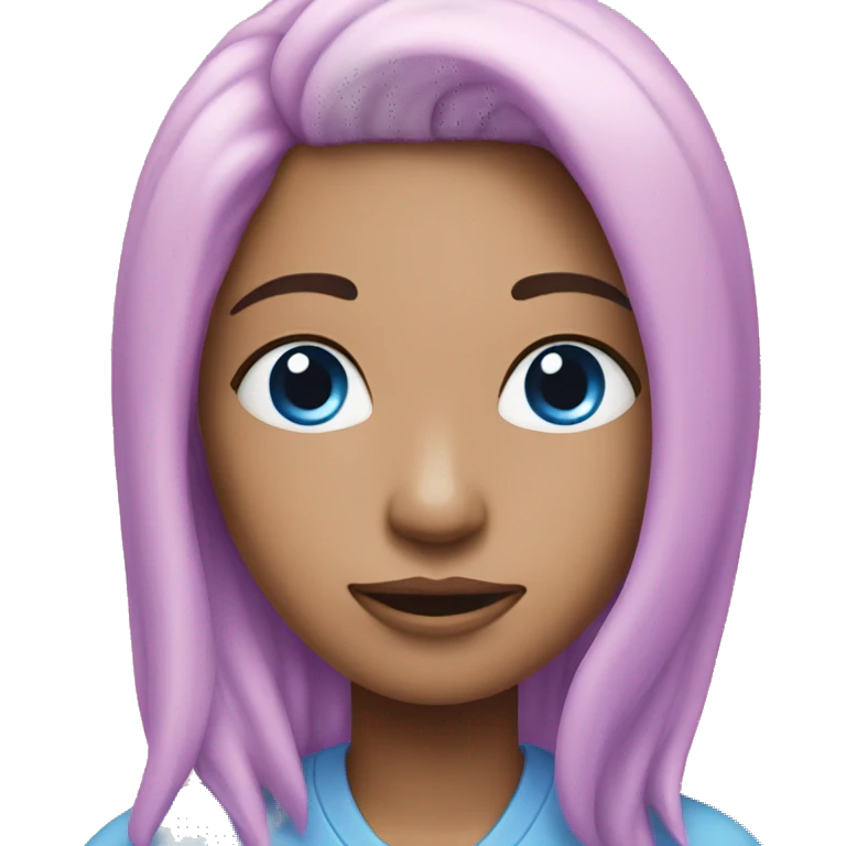 Pink and blue emoji