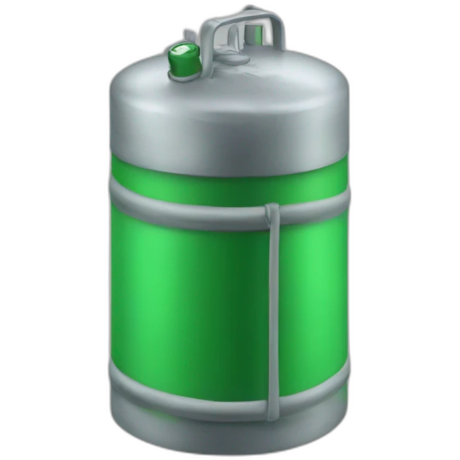 Cilindro de gas verde emoji