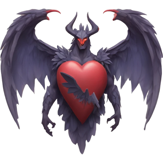 Corazón con alas y cuernos de diablo  emoji