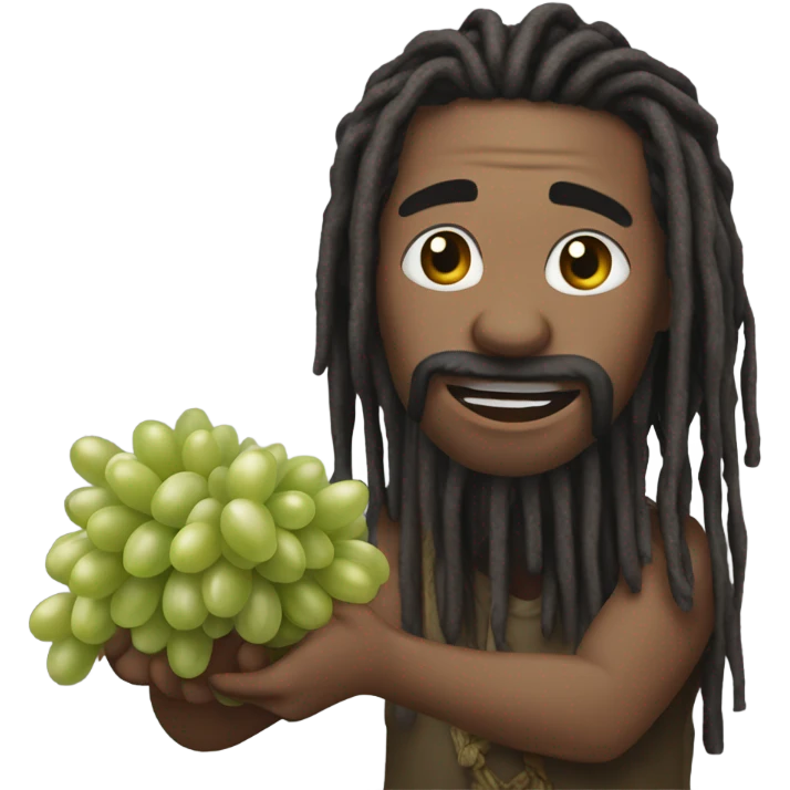 Sypher pk with dreadlocks and grapes emoji