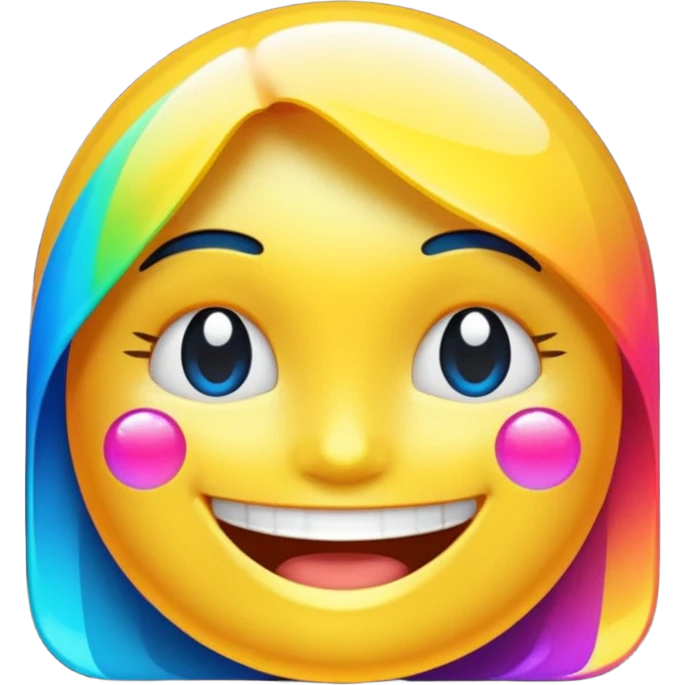 Glitter glitch smile emoji