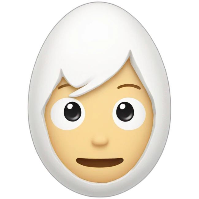 egg with satoru goujou face emoji