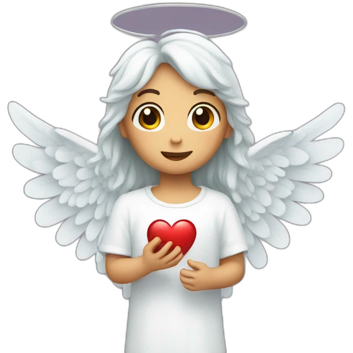 an angel who gives a heart repair emoji