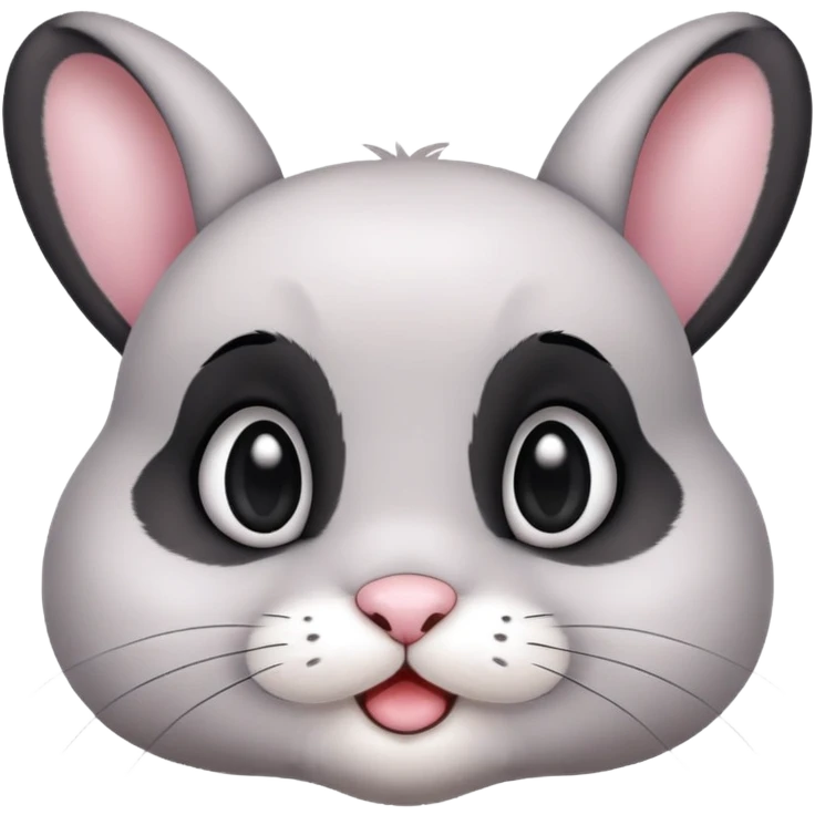 Bunny with short black bangs emoji