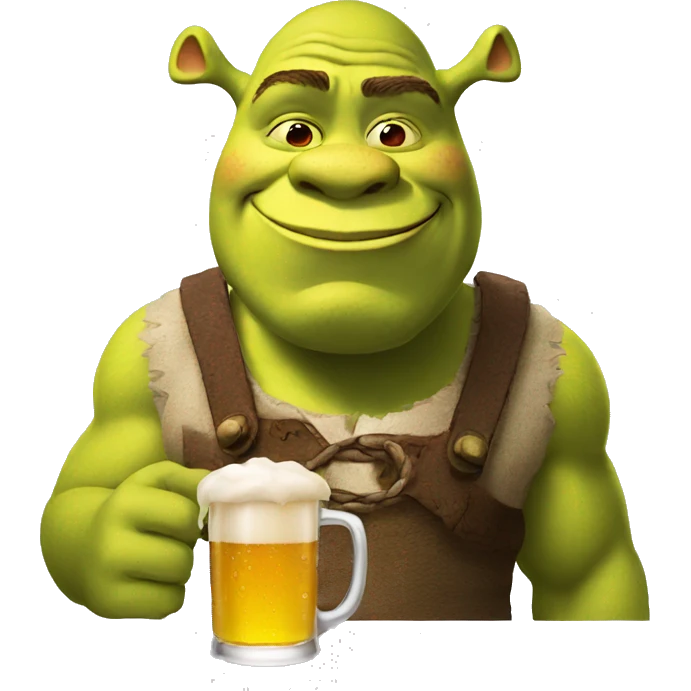 (SHREK), drinking beer emoji