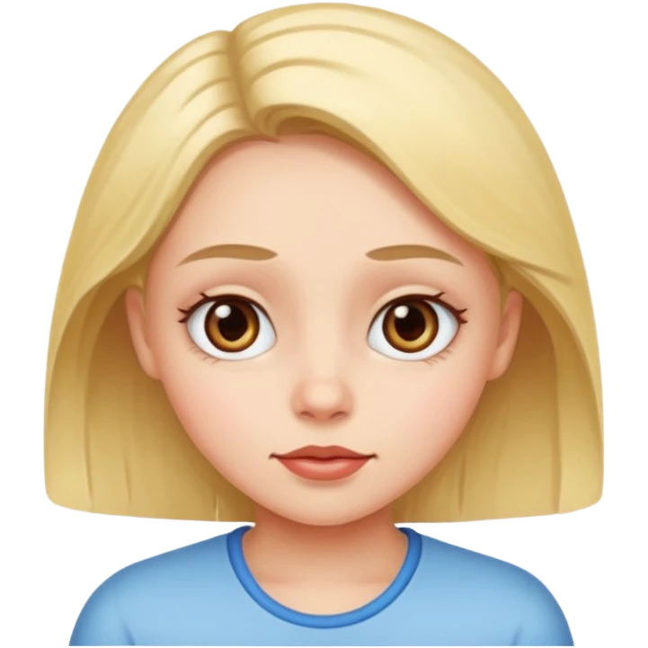 girl who is cross eyed  emoji