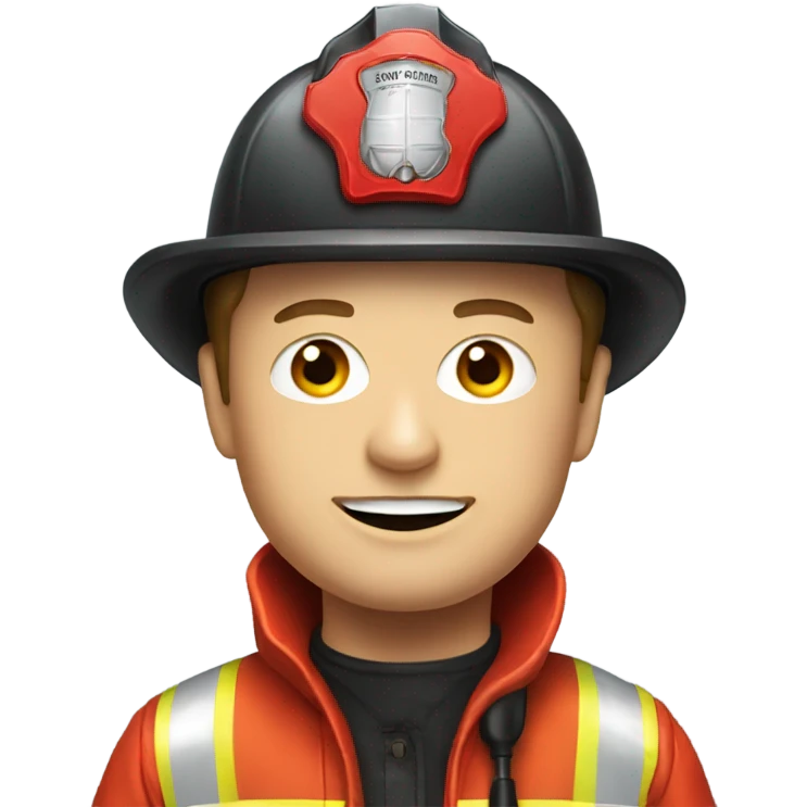 Elon musk wearing firefighter suit emoji