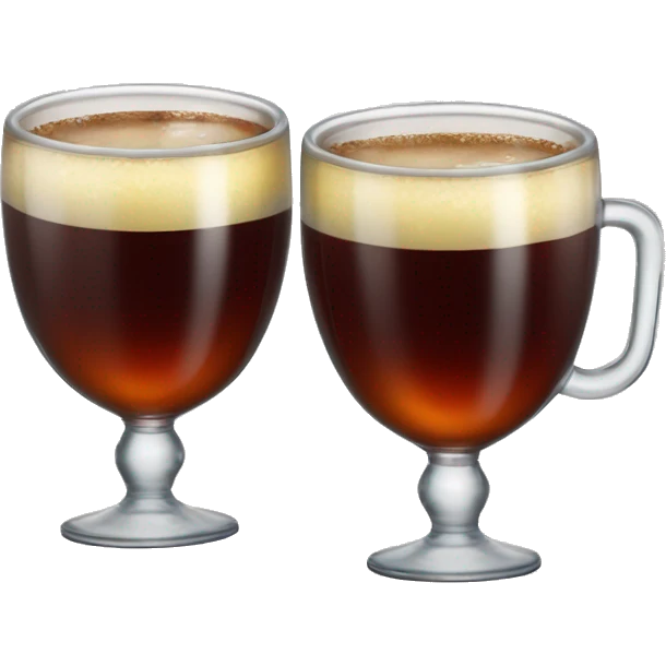 Zwei Glühwein Gläser die anstoßen  emoji