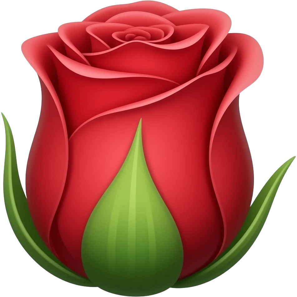 a red rose bud emoji