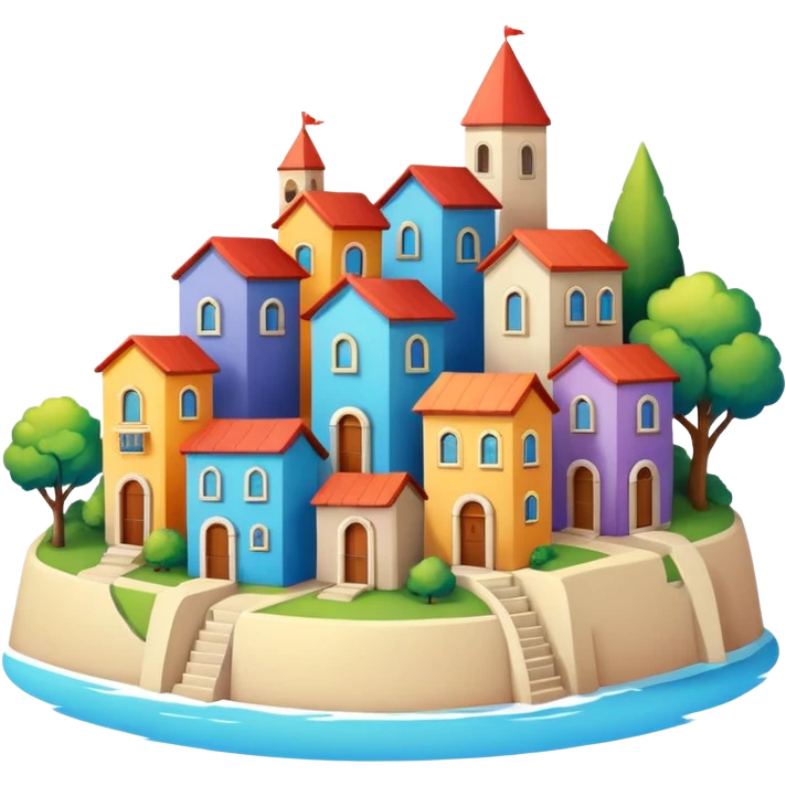 little city and small home emoji