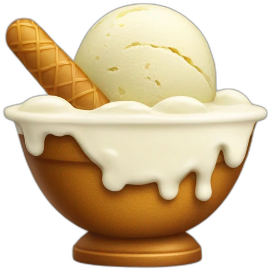 Scoops of ice cream in a dessert bowl emoji