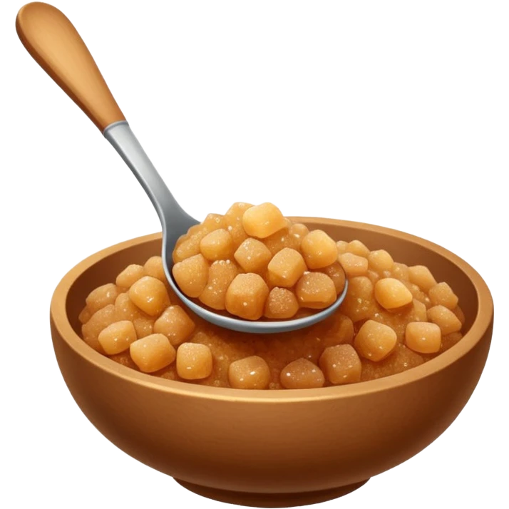 a spoonful of brown sugar, rounded shapes, no text emoji