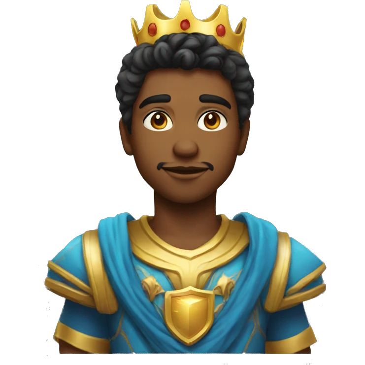 King gamer young boy emoji