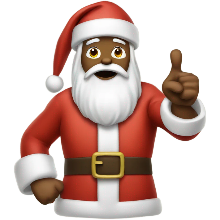 santa with thumbs down emoji