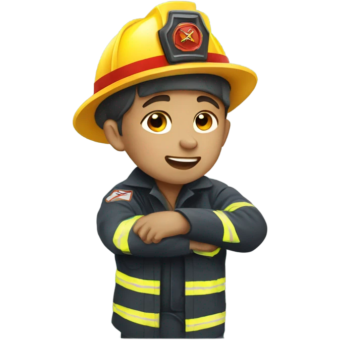 Fireman resuscitates kid emoji