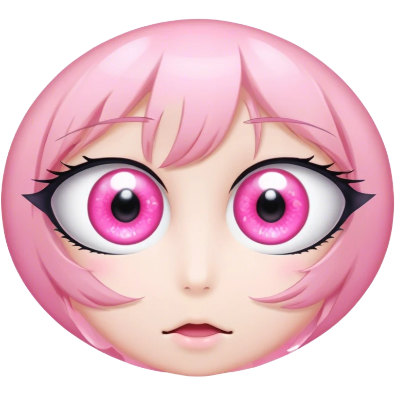 large pink shojo anime eyes emoji