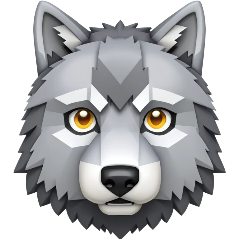 Minecraft wolf with a square shape emoji