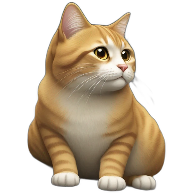 un chat sur un rocher emoji