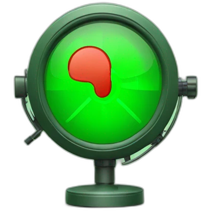 green radar scope with a red question mark ping emoji
