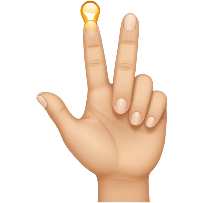 hand, finger pointing, fingers not showing emoji