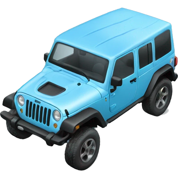 Baby blue Jeep emoji