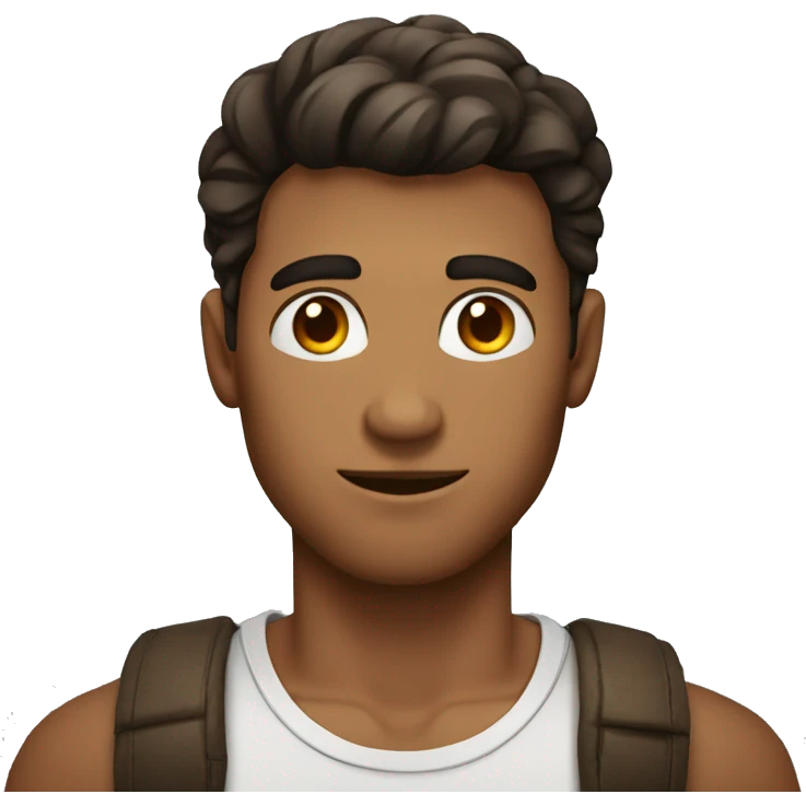 hombre  joven con ojos mas oscuros emoji