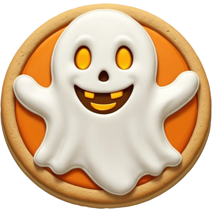 halloween ghost cookie emoji
