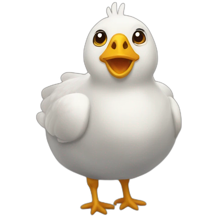 una mezcla de una foca y una gallina emoji