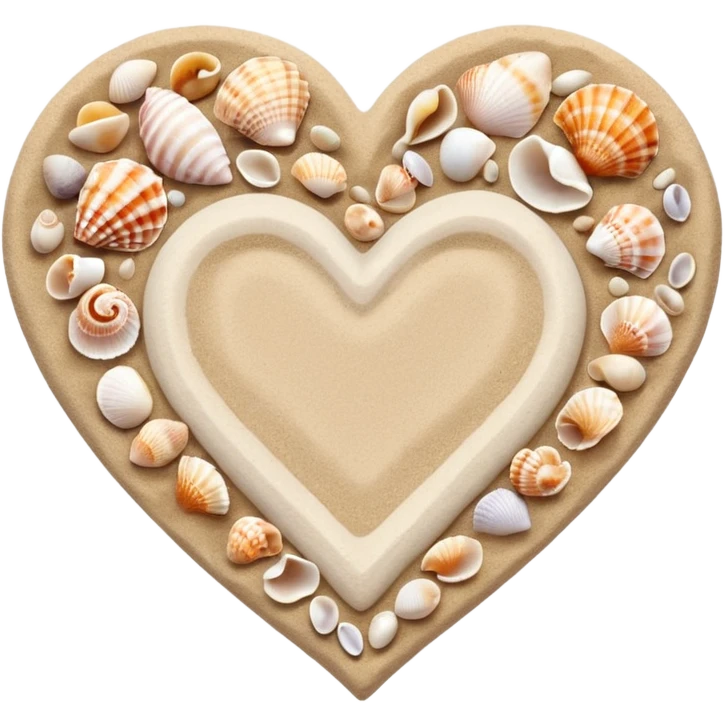 beach themed heart emoji