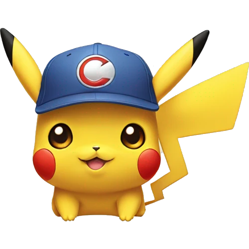 Pikachu wearing ash Ketchum’s hat emoji