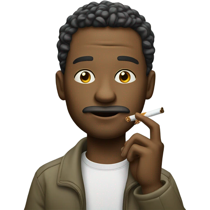 Guy smoking weed emoji
