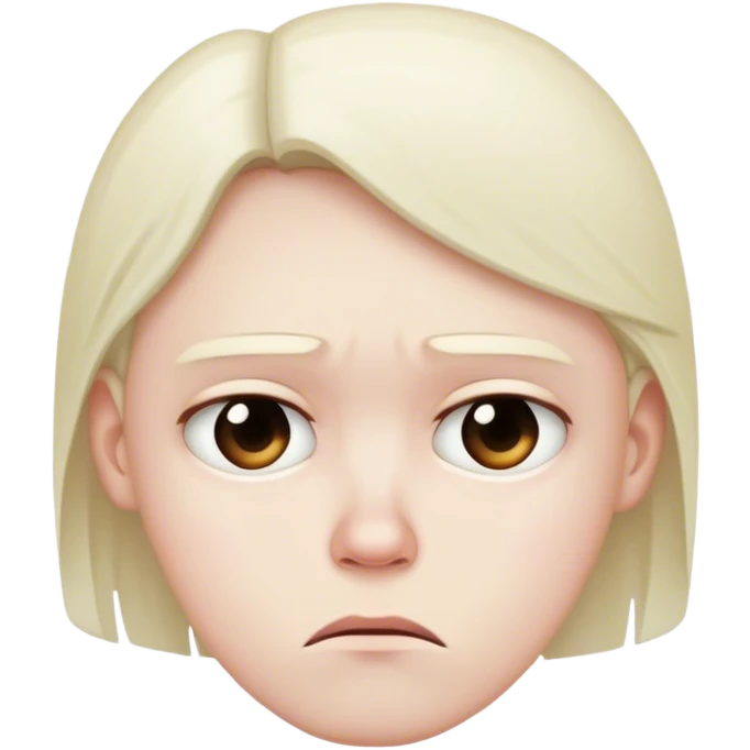 Sad and annoyed emoji