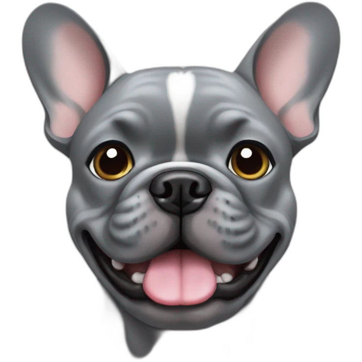 a gray french bulldog emoji