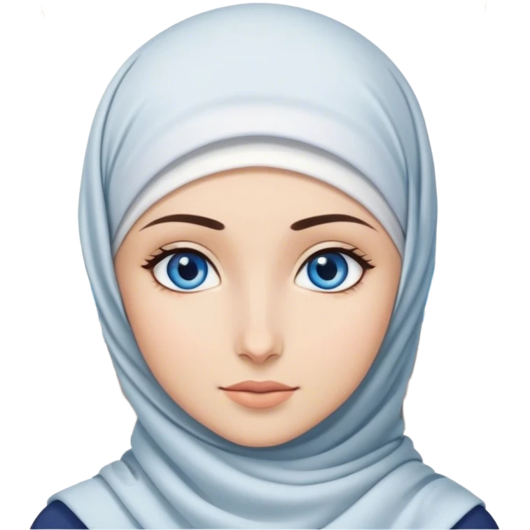 Turkish beautiful finish Konya girl blue eyes with hijab in mekka  emoji