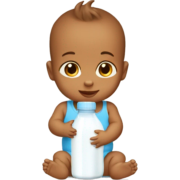 Baby with milk bottle  emoji