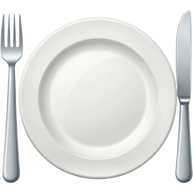fork, plate and knife icon emoji