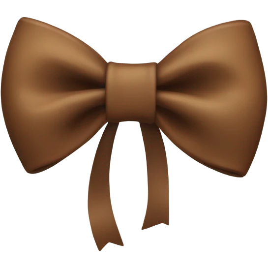 Brown bow emoji