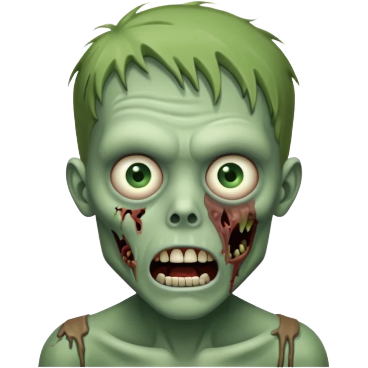 suprised zombie emoji