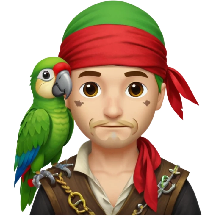 pirate and parrot emoji
