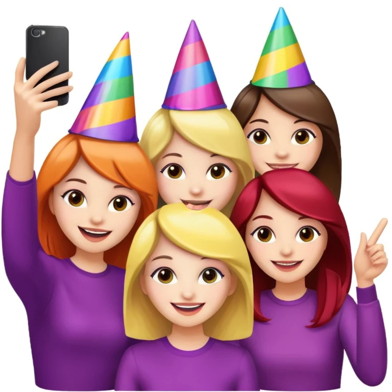 girls taking selfie in club emoji