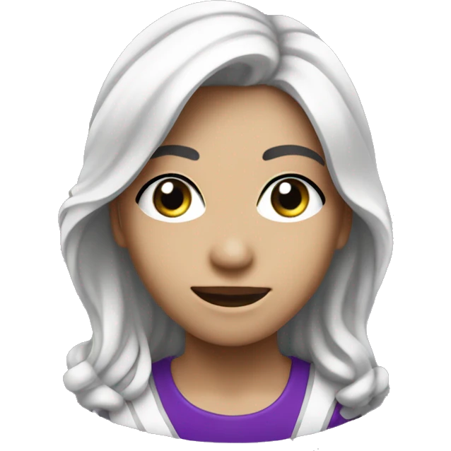 diamante blanco y negro, aura morada emoji