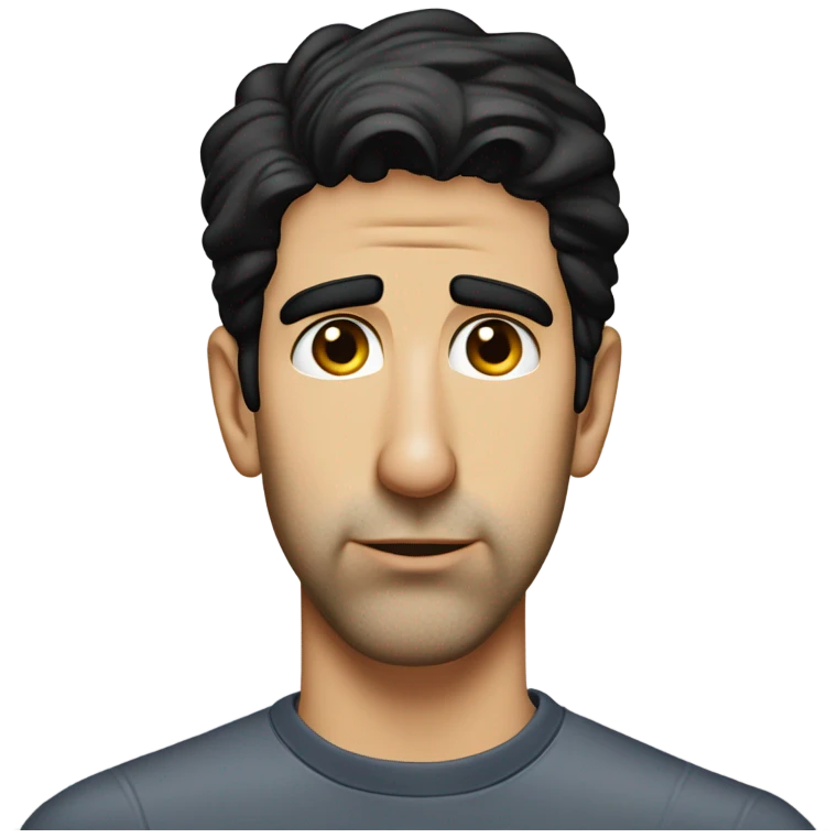 younger David Schwimmer very sad, no facial hair emoji